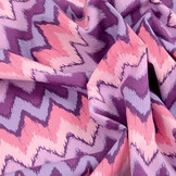 Stretch Popeline Zick-Zack Multi Lila