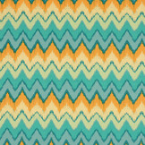 Stretch Poplin ZigZag Multi Green