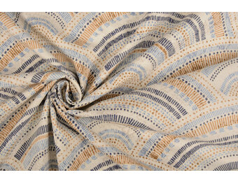 Stretch Popeline Waves Multi Blau