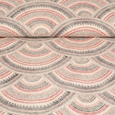 Stretch Poplin Waves Multi Rood