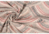Stretch Poplin Waves Multi Red