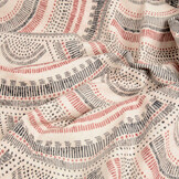 Stretch Poplin Waves Multi Rood