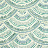 Stretch Popeline Waves Multi Grün