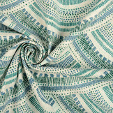 Stretch Poplin Waves Multi Groen