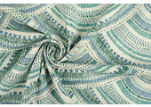 Stretch Poplin Waves Multi Green