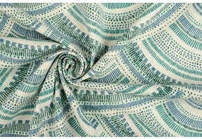 Stretch Popeline Waves Multi Grün