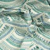 Stretch Popeline Waves Multi Grün