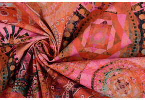 Stretch Poplin Mandala Multi-1