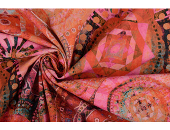 Stretch Popeline Mandala Multi-1