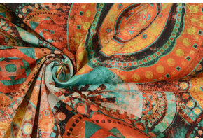 Stretch Popeline Mandala Multi-2