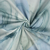 Stretch Popeline Aquarel Blau