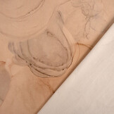 Stretch Poplin Aquarel Bruin