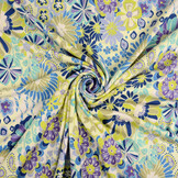 Viscose Jersey Sixties Flowers Multi-1