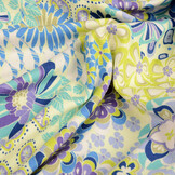 Viscose Jersey Sixties Flowers Multi-1