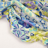 Viscose Jersey Sixties Flowers Multi-1