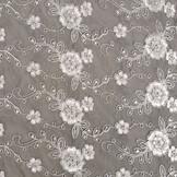 Mesh Embroidered Aliyah  Black-Silver