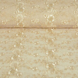 Mesh Geborduurd Aliyah Creme-Goud