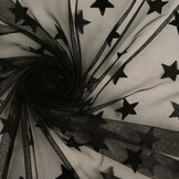 Feiner Tüll Sterne Schwarz