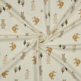 Digital  Cotton Jersey Forest Animals
