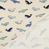 Digital  Baumwolljersey Whales