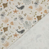 Digital Cotton Jersey Ocean Animals