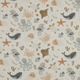 Digital Cotton Jersey Ocean Animals