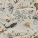 Digital  Cotton Jersey Ocean Animals