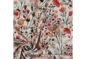 Digital  Cotton Jersey Flowers