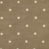 Curly Teddy Embroidered Flowers Taupe