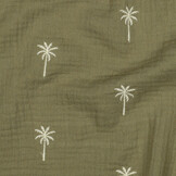 Double Gauze Palm Tree Army Green