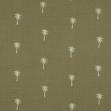 Double Gauze Palm Tree Army Green