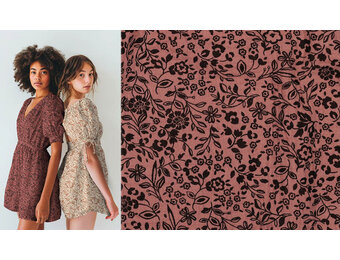 Hydrofiel Stof Axelle Donker Oud Roze