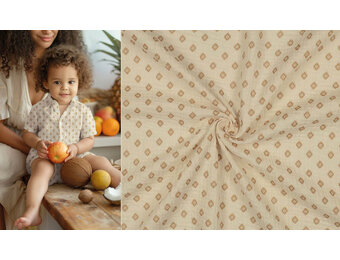 Baumwoll Musselin Organic Bohemian Natürlich