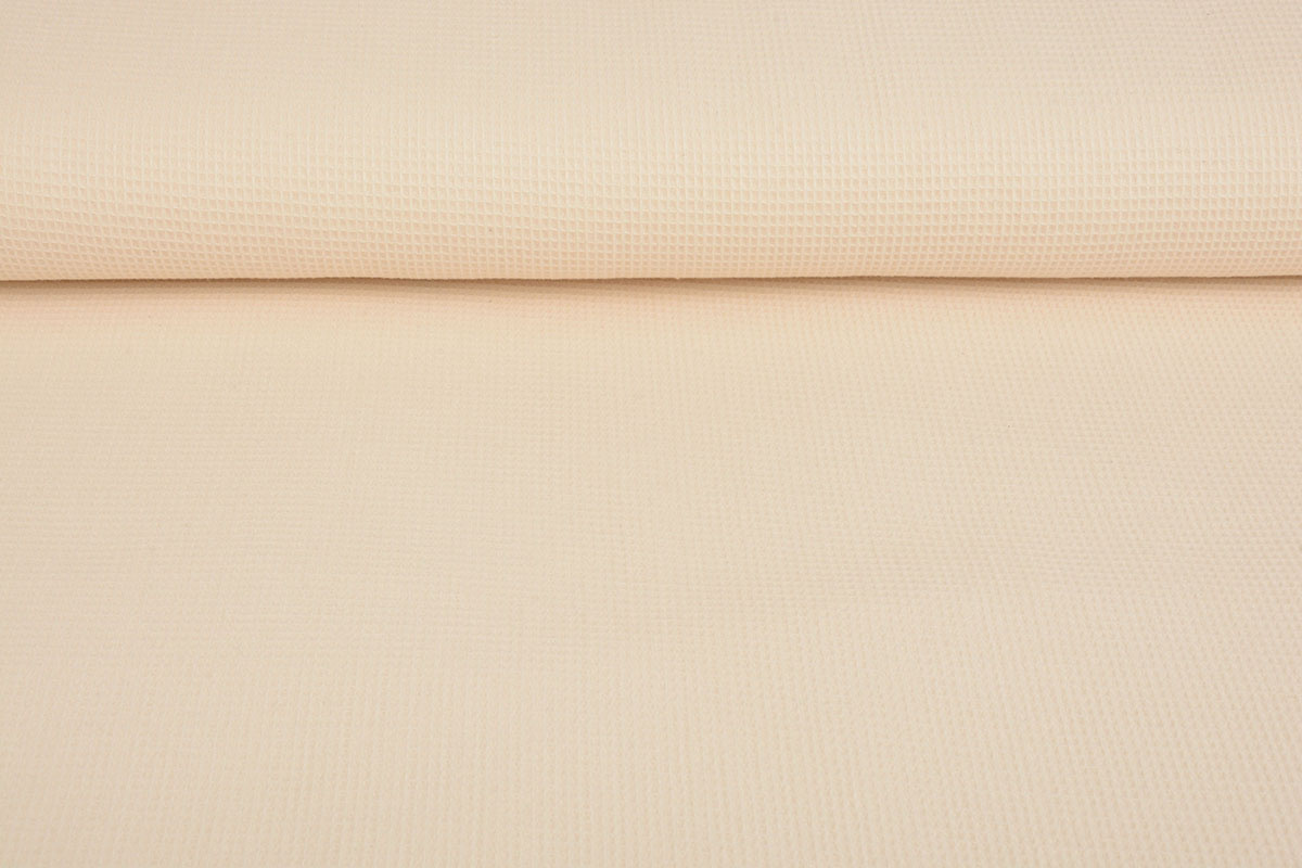 Waffle Pique Fabric Champagne Rose