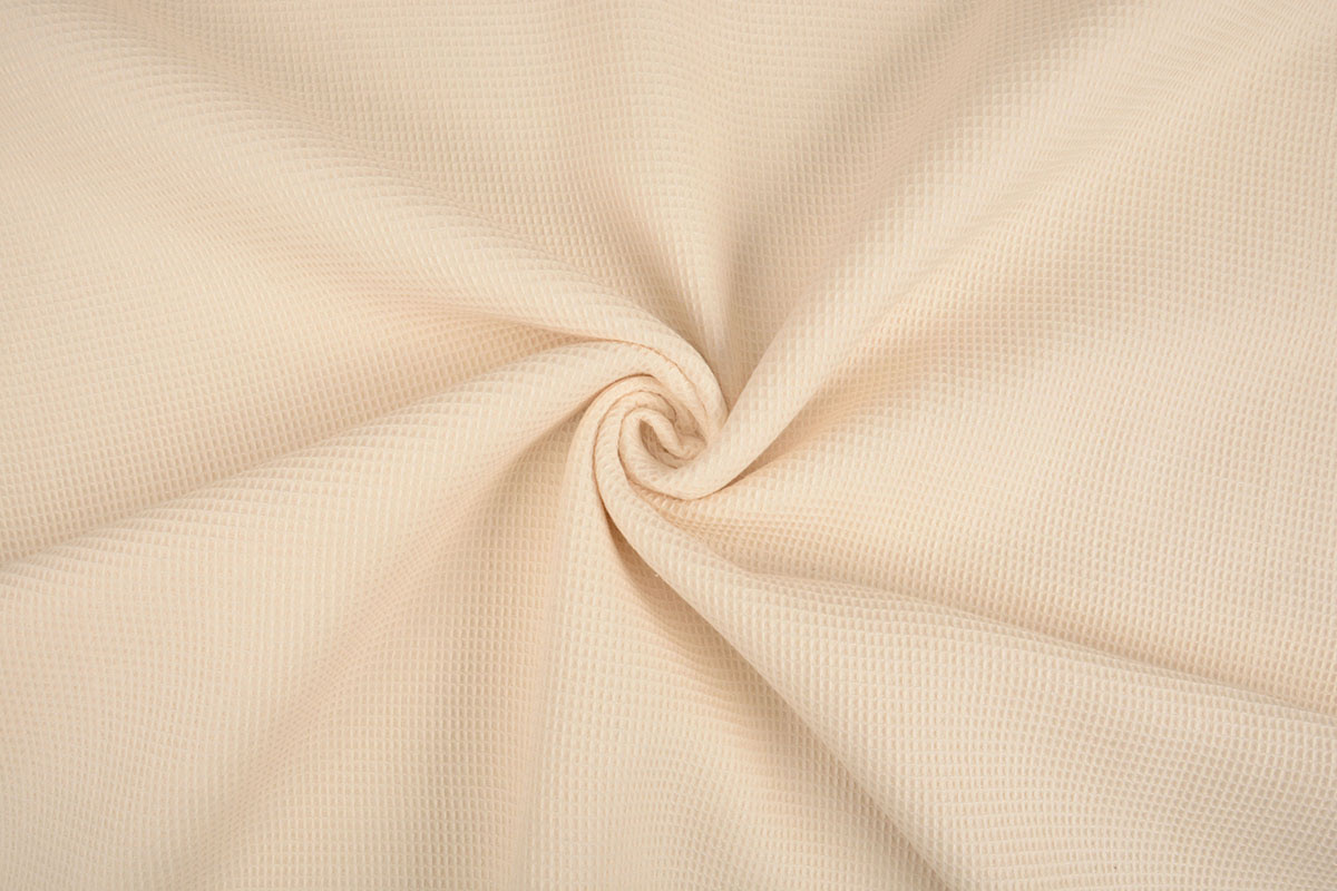 Waffle Pique Fabric Champagne Rose