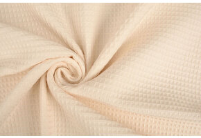 Mini Waffle Pique Fabric Champagne Rose