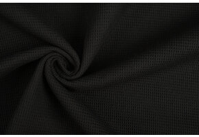 Mini Waffle Pique Black