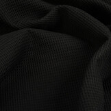 Mini Waffle Pique Fabric Black