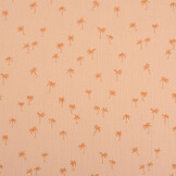 Double Gauze Fabric Mini Palm Salmon
