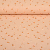 Double Gauze Fabric Mini Palm Salmon