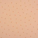 Double Gauze Fabric Mini Leaves Salmon