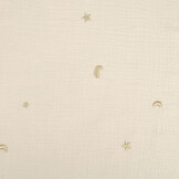 Double Gauze Moon and Stars Off-White