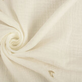 Baumwoll Musselin Mond und Sterne Off-White