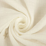 Double Gauze Moon and Stars Off-White