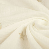 Double Gauze Moon and Stars Off-White