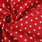 Poplin Petit Stars Red