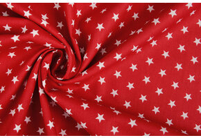 Poplin Petit Stars Red