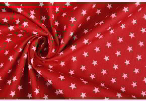 Poplin Petit Stars Rood