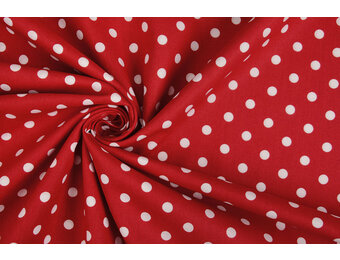 Poplin Dots Red