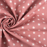 Poplin Petit Stars Oud Roze